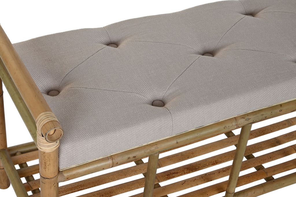 DESCALZADORA BAMBU ALGODON 100X44X54 NATURAL - Imagen 2