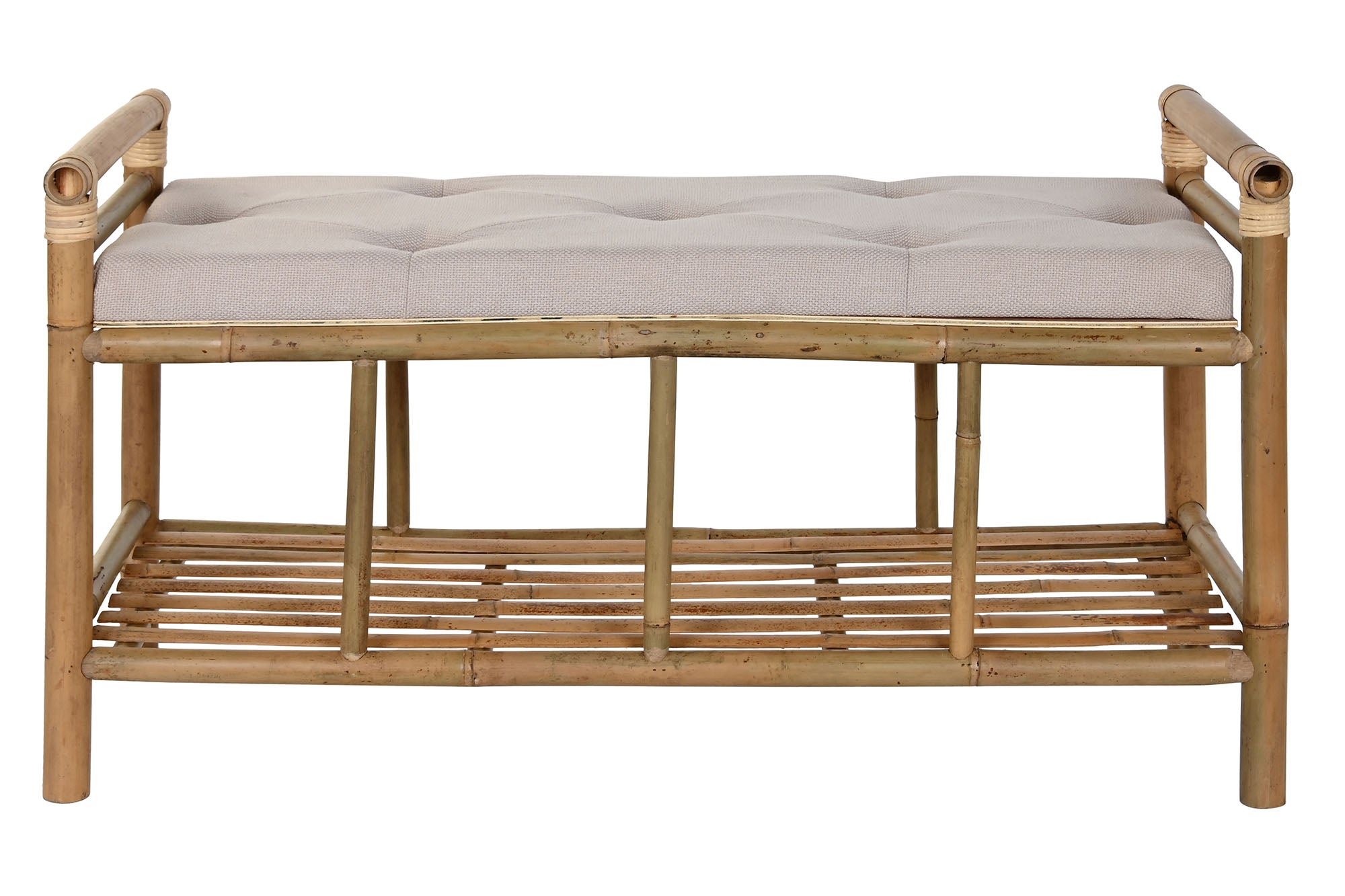 DESCALZADORA BAMBU ALGODON 100X44X54 NATURAL - Imagen 5