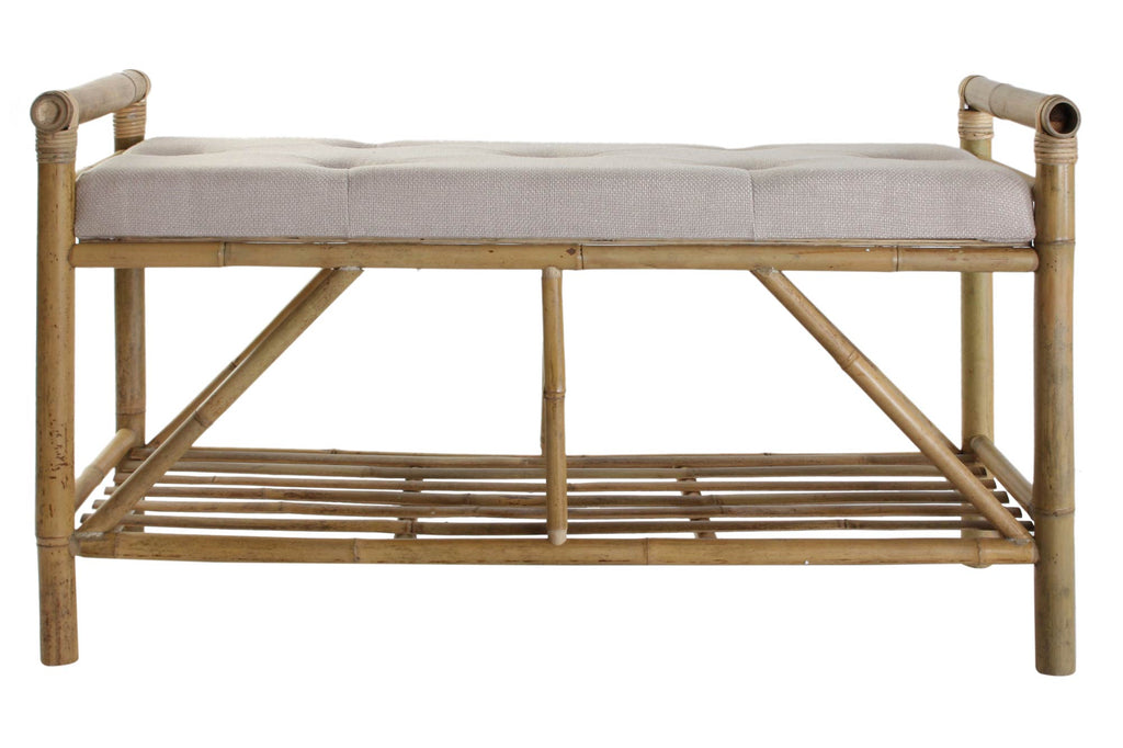 DESCALZADORA BAMBU ALGODON 100X44X54 NATURAL - Imagen 6