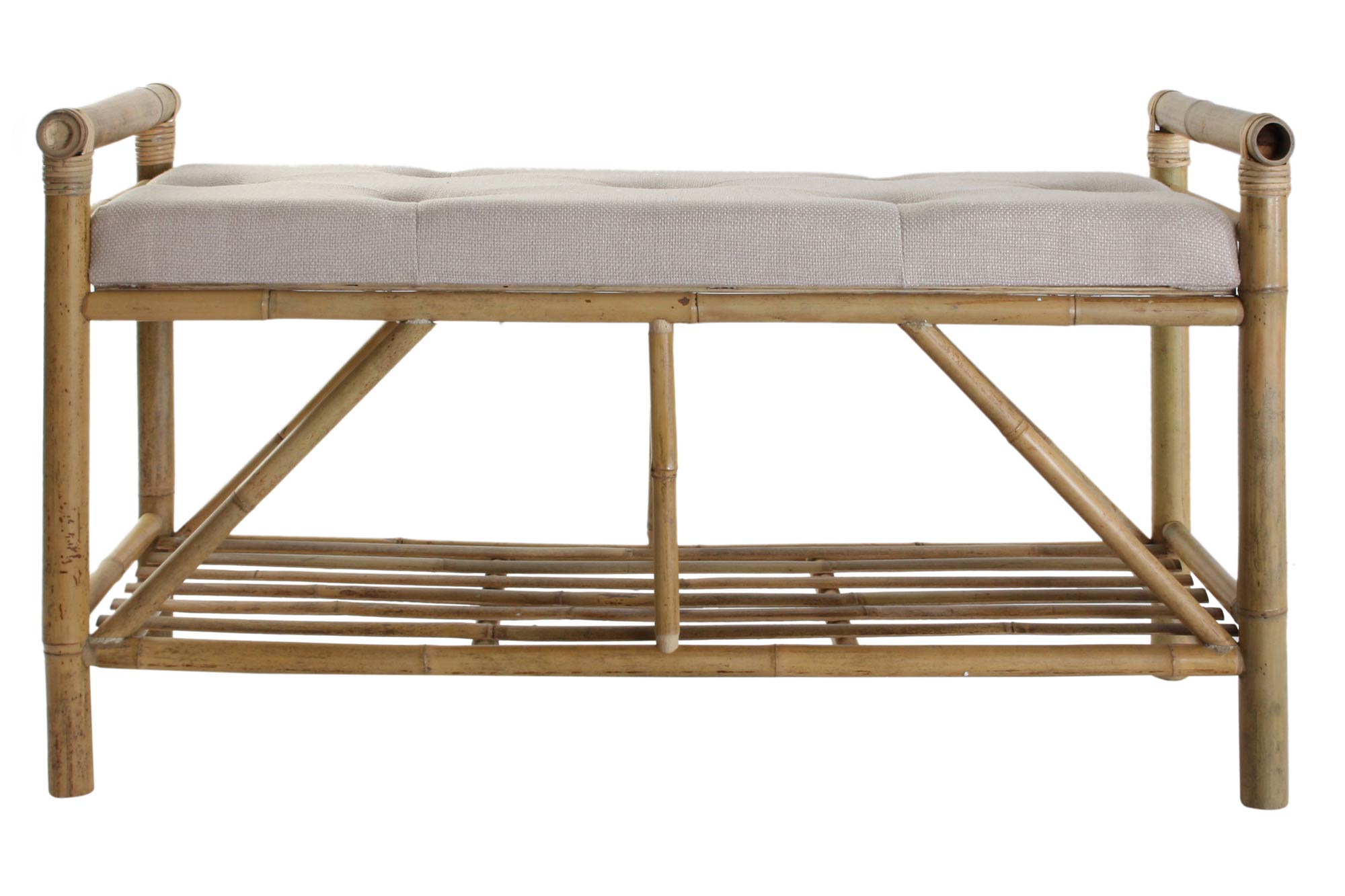 DESCALZADORA BAMBU ALGODON 100X44X54 NATURAL - Imagen 6