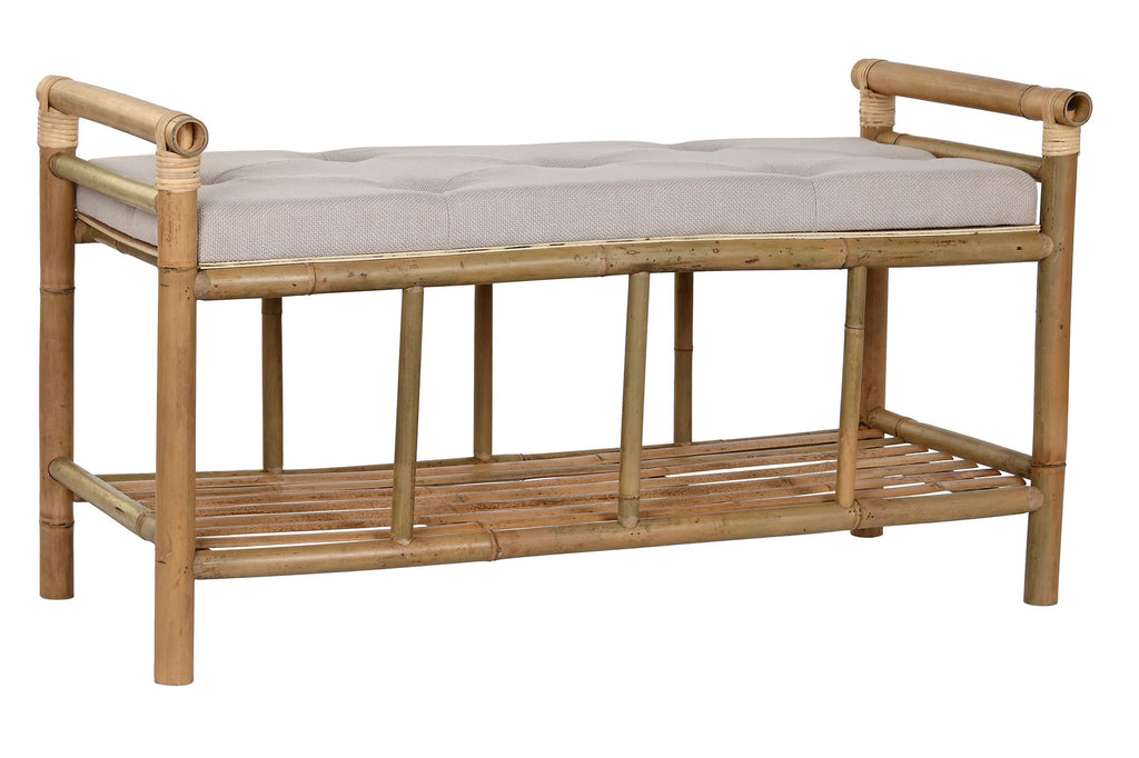 DESCALZADORA BAMBU ALGODON 100X44X54 NATURAL - Imagen 1