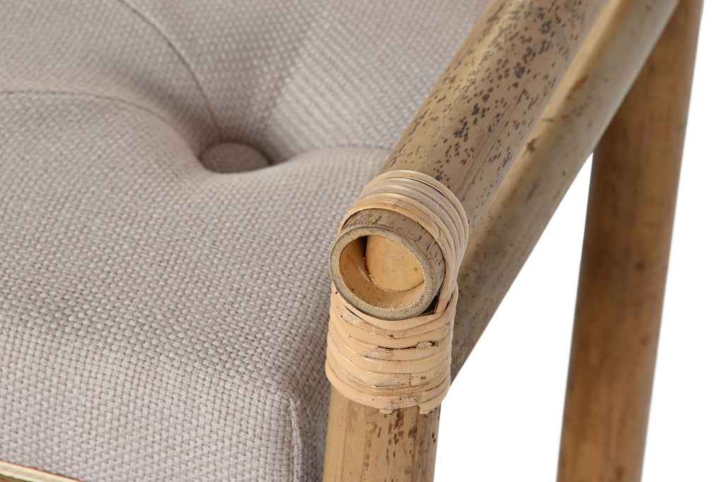 DESCALZADORA BAMBU ALGODON 55X36X54 NATURAL MARRON - Imagen 3