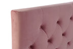 CAMA MADERA METAL 187X210X137 CAPITONE ROSA - Imagen 2