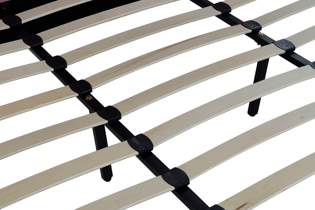 CAMA MADERA METAL 187X210X137 CAPITONE ROSA - Imagen 3