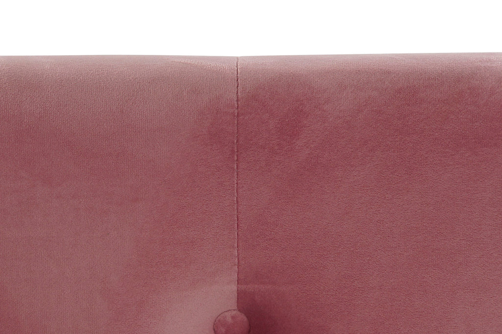 CAMA MADERA METAL 187X210X137 CAPITONE ROSA - Imagen 4