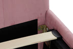 CAMA MADERA METAL 187X210X137 CAPITONE ROSA - Imagen 5