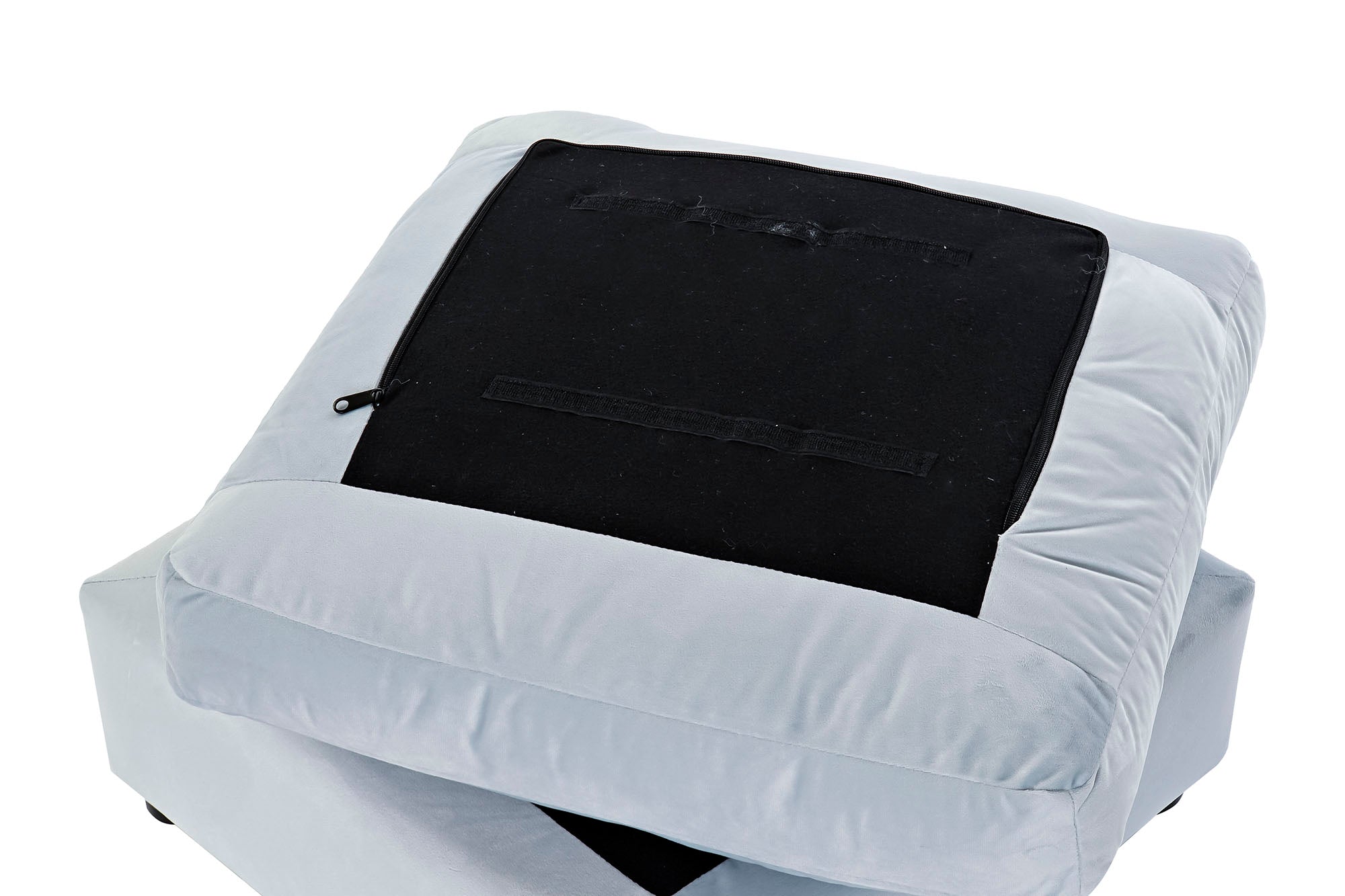 REPOSAPIES POLIESTER MADERA 55X55X35 AZUL CELESTE - Imagen 3