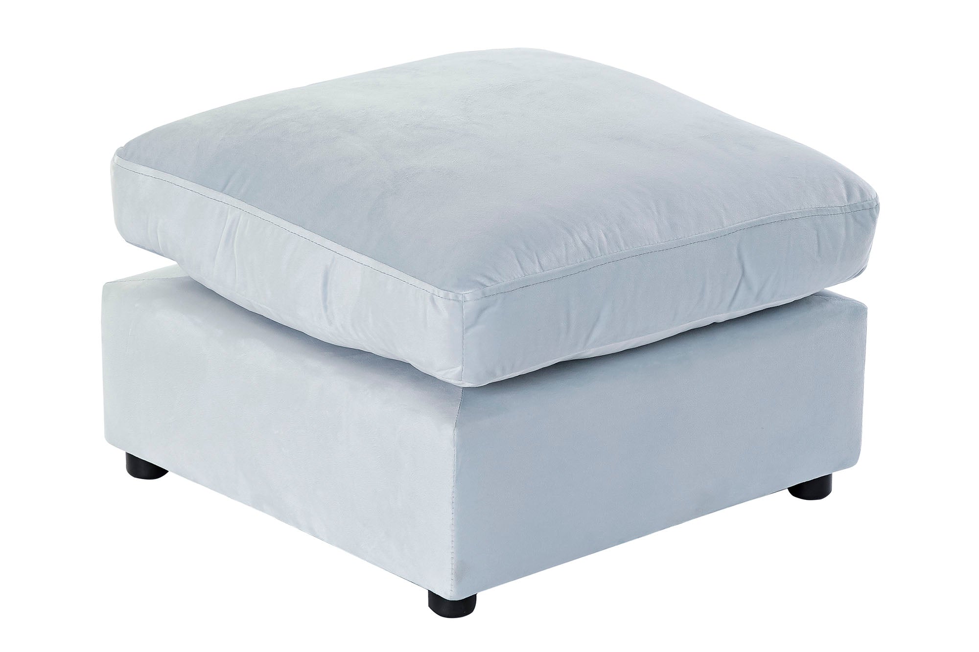 REPOSAPIES POLIESTER MADERA 55X55X35 AZUL CELESTE - Imagen 1