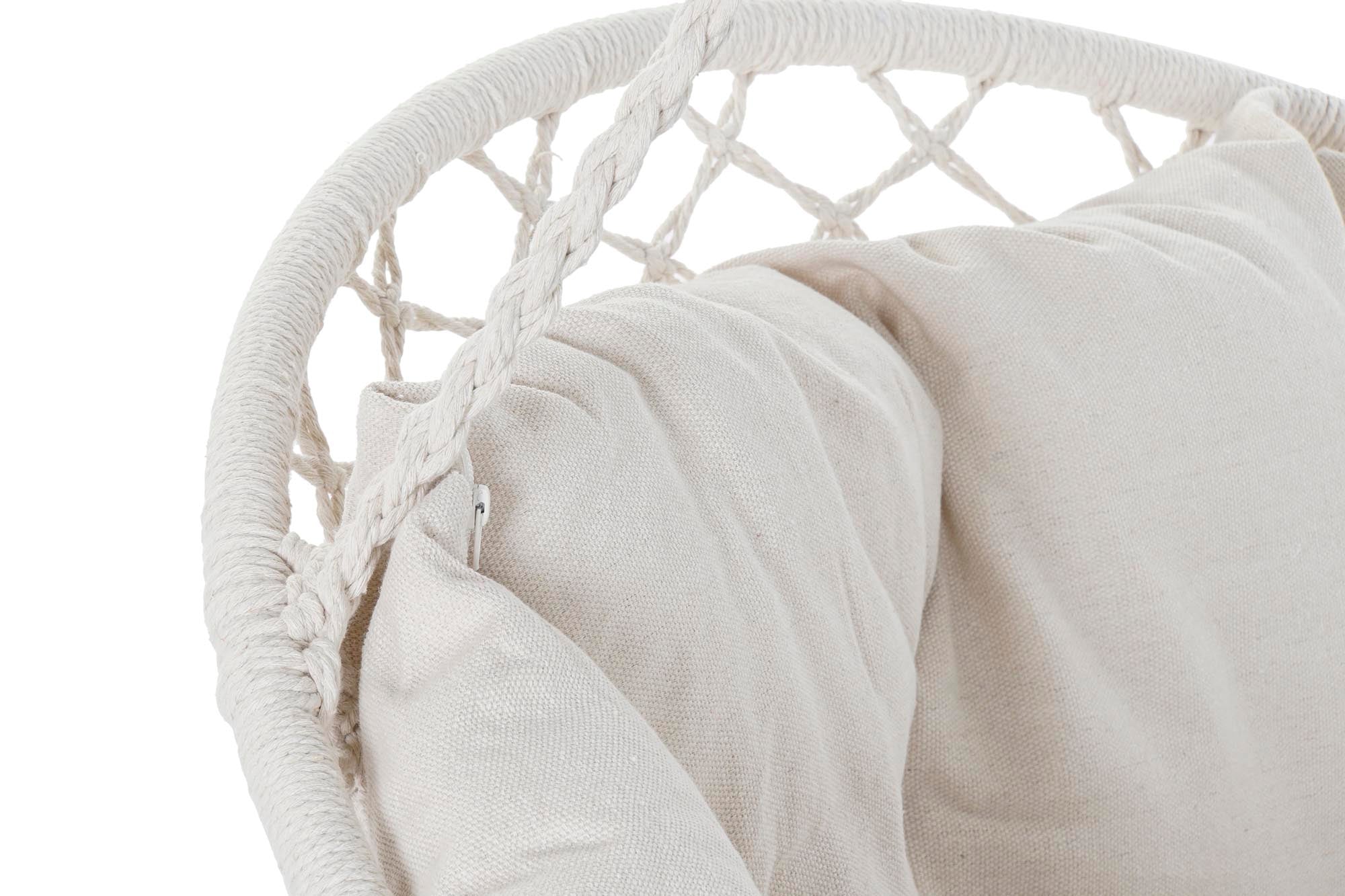 SILLA COLGANTE ALGODON 100X80X145 100KG, CON COJIN - Imagen 4