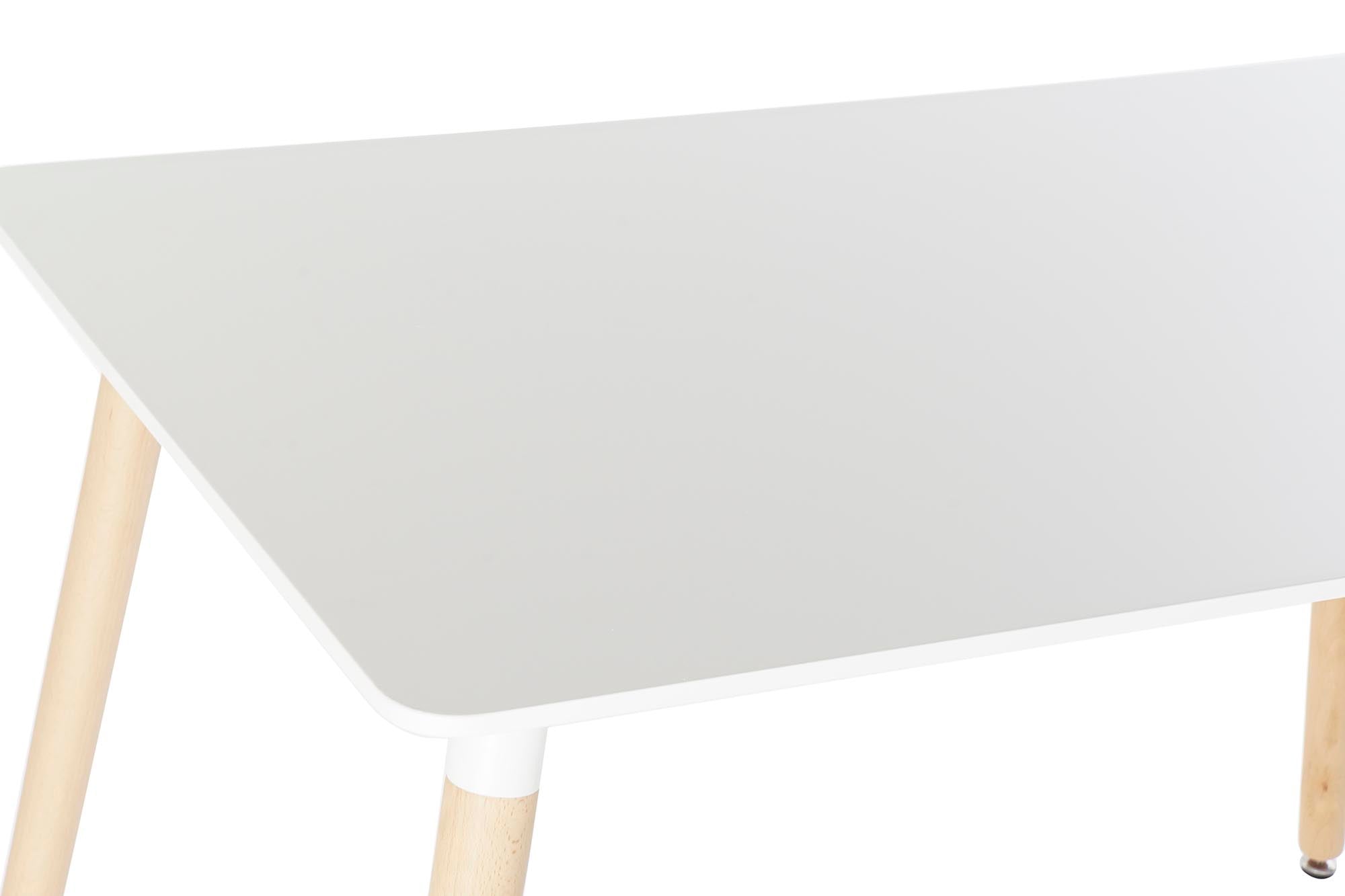 MESA COMEDOR MDF ABEDUL 120X80X74 BLANCO - Imagen 2