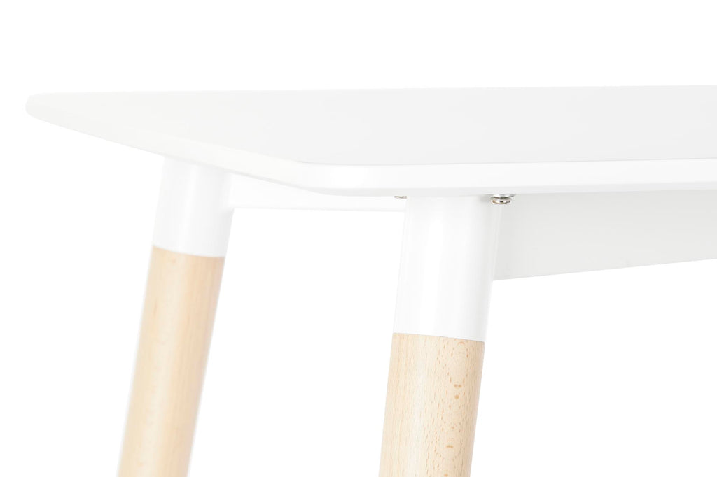 MESA COMEDOR MDF ABEDUL 120X80X74 BLANCO - Imagen 4