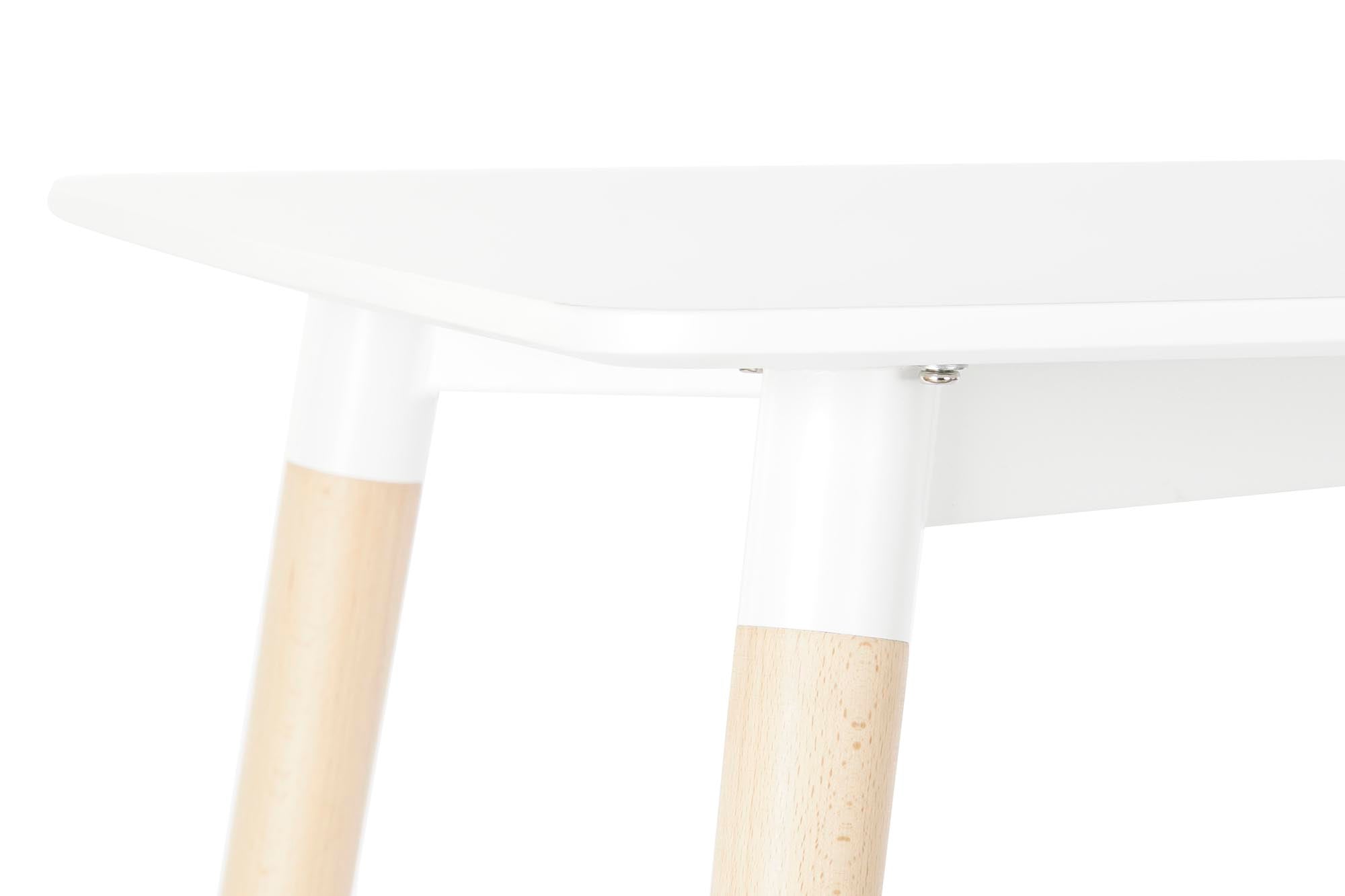 MESA COMEDOR MDF ABEDUL 120X80X74 BLANCO - Imagen 4