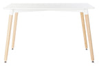 MESA COMEDOR MDF ABEDUL 120X80X74 BLANCO - Imagen 5