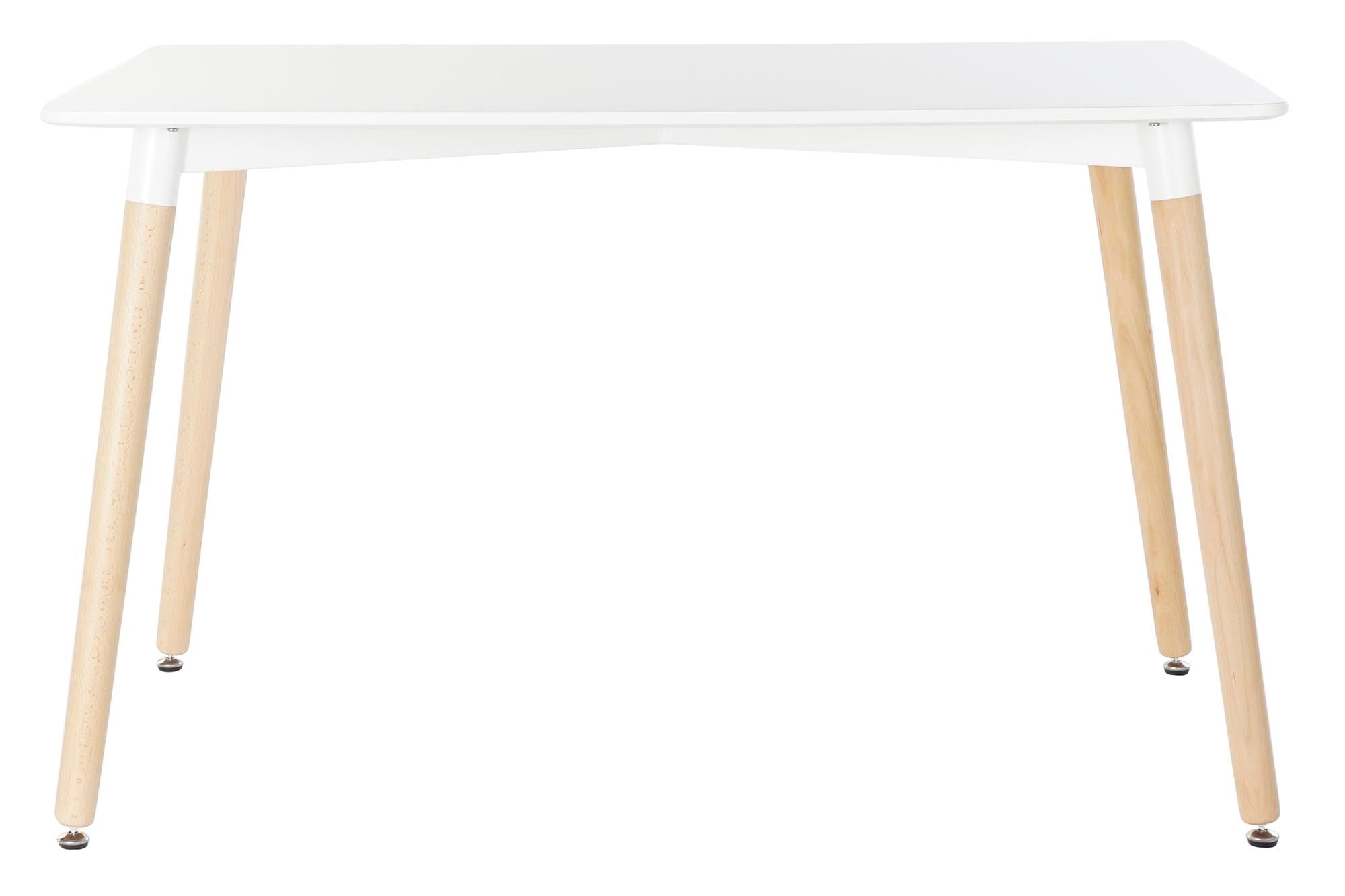 MESA COMEDOR MDF ABEDUL 120X80X74 BLANCO - Imagen 5