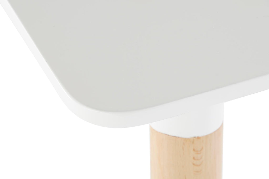 MESA COMEDOR MDF ABEDUL 120X80X74 BLANCO - Imagen 6