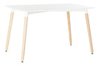 MESA COMEDOR MDF ABEDUL 120X80X74 BLANCO - Imagen 1