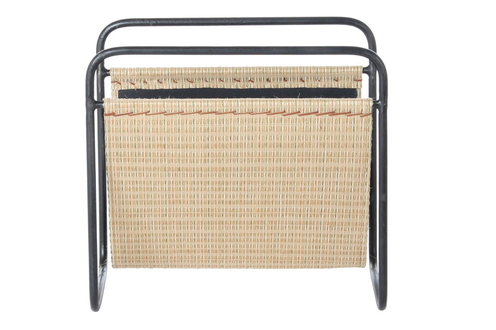 REVISTERO METAL RATAN 39X26X36 NATURAL - Imagen 3