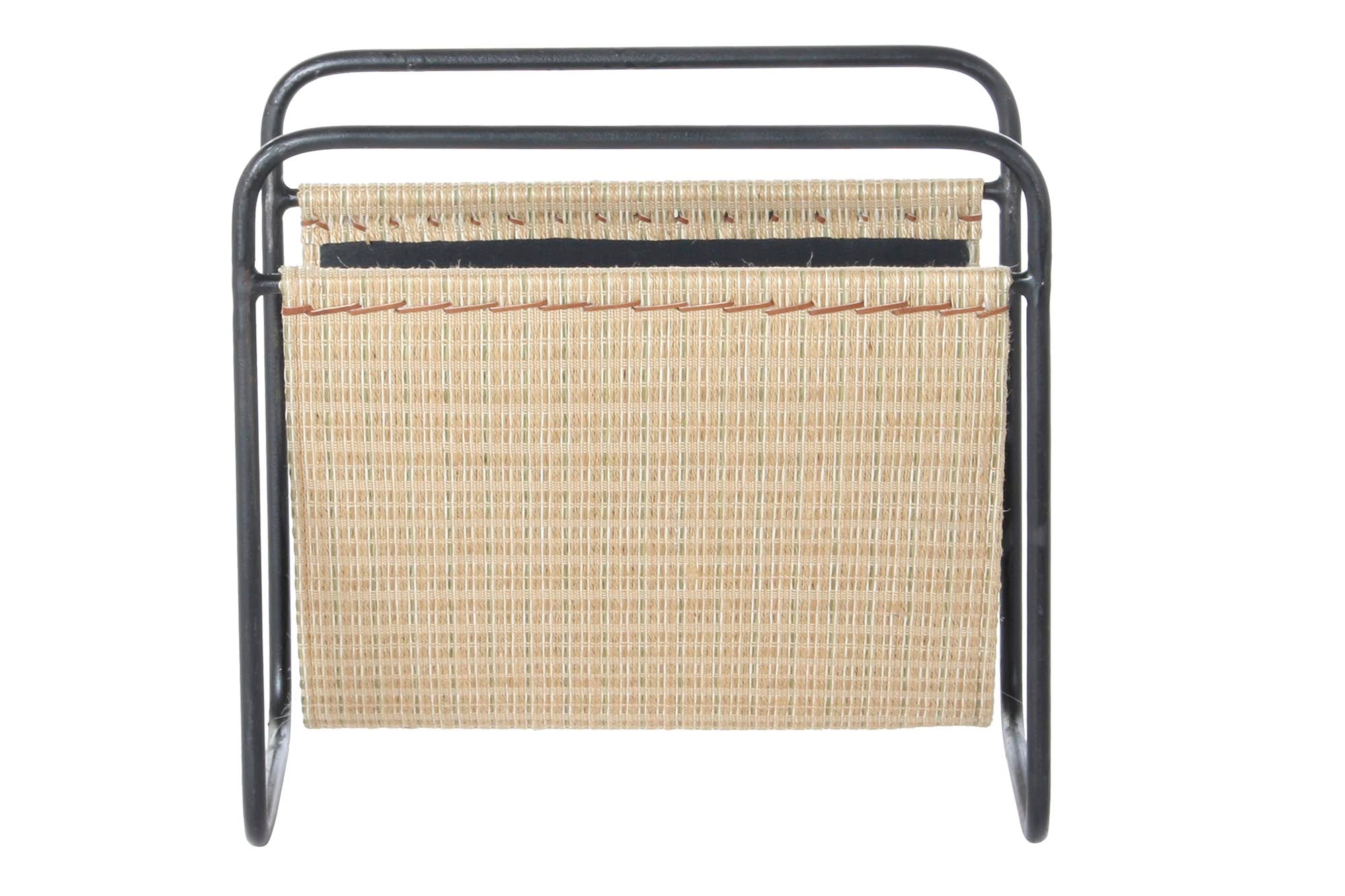 REVISTERO METAL RATAN 39X26X36 NATURAL - Imagen 3