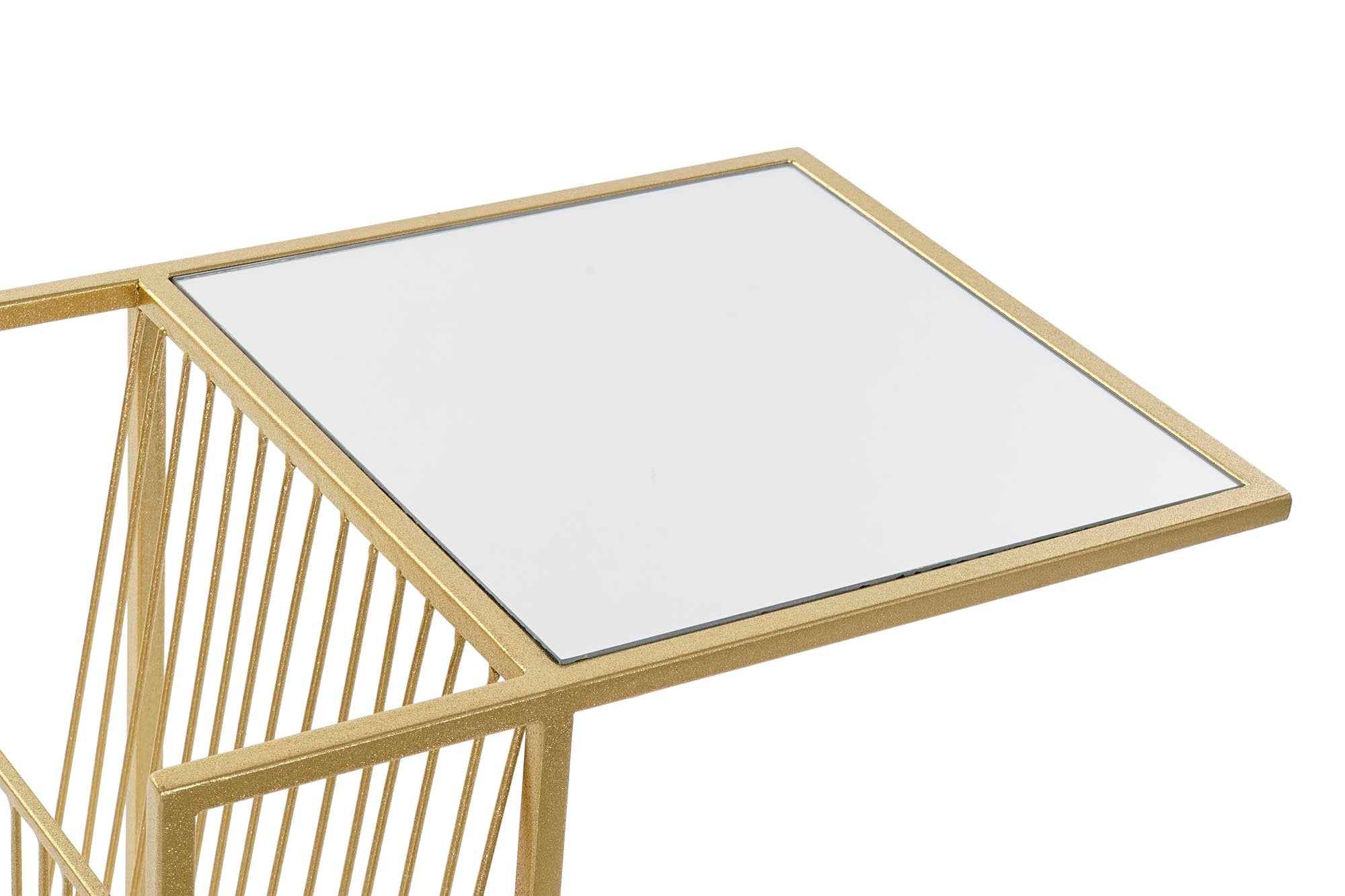 REVISTERO METAL ESPEJO 48X35X71 DORADO - Imagen 2