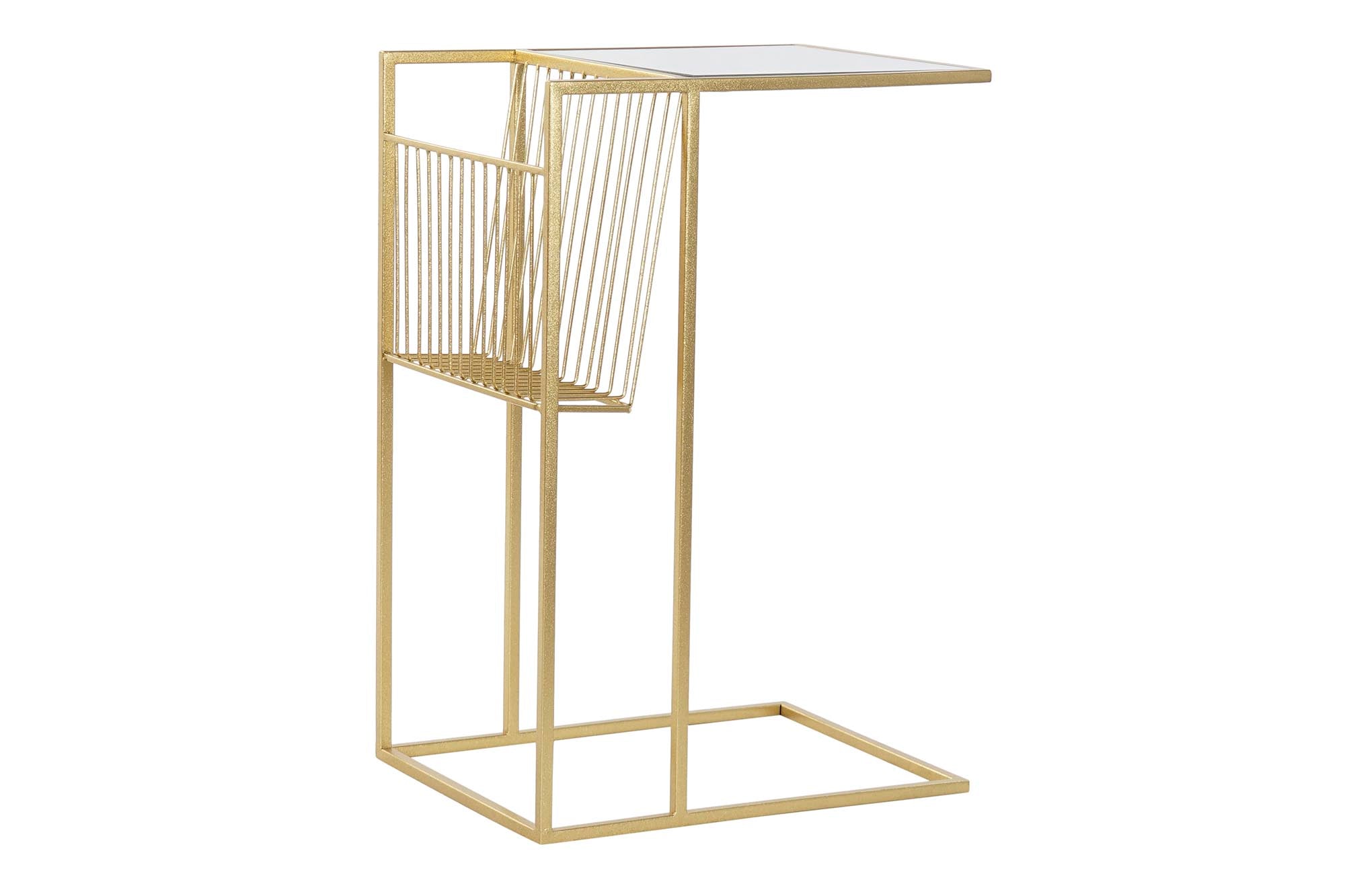 REVISTERO METAL ESPEJO 48X35X71 DORADO - Imagen 1