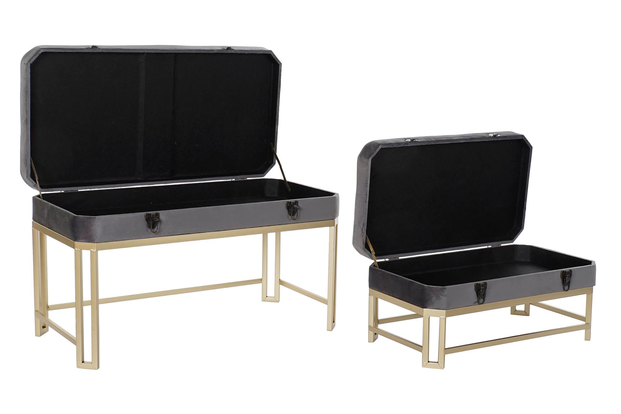 DESCALZADORA SET 2 VELVET METAL 80X40X47