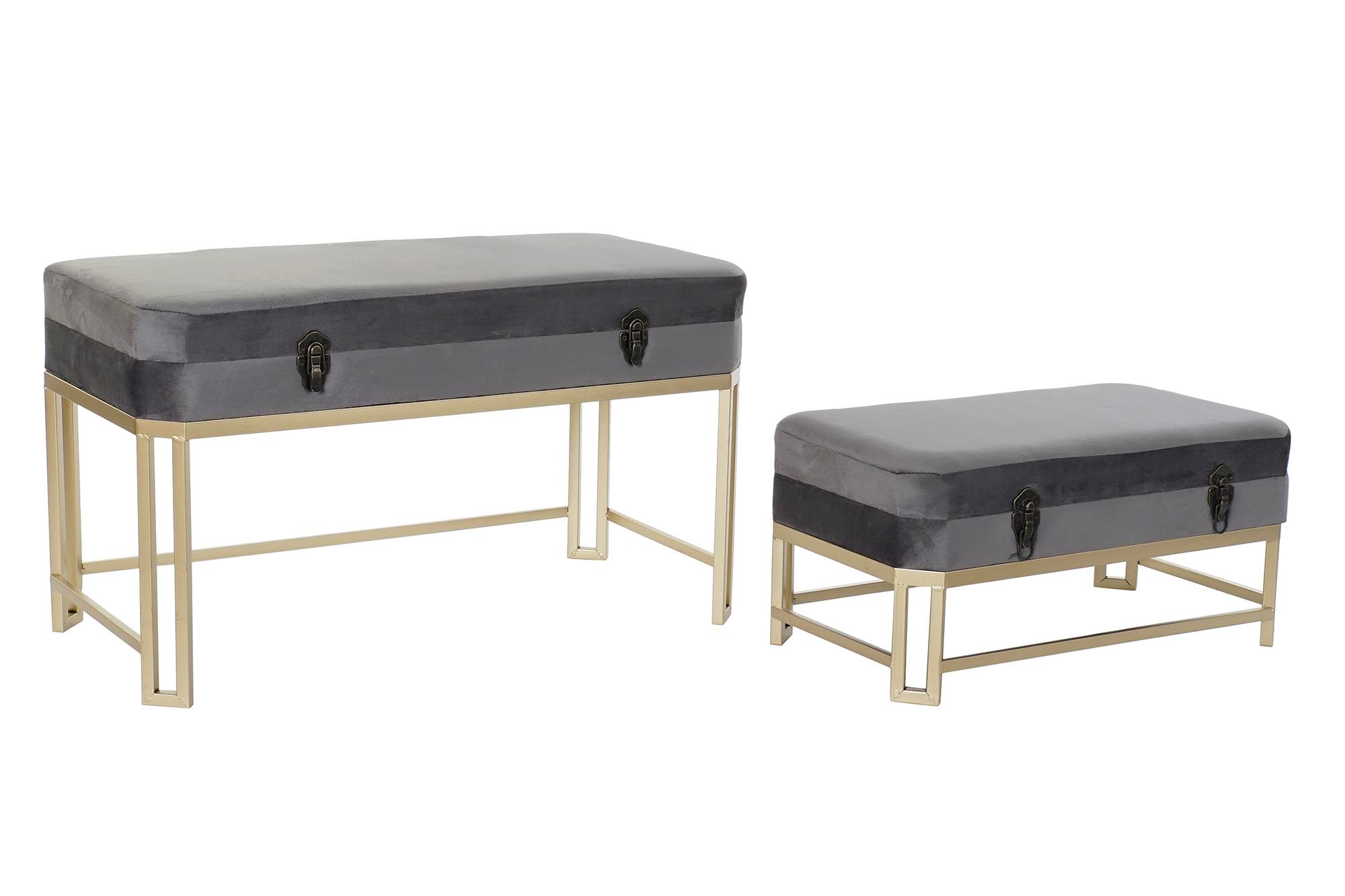 DESCALZADORA SET 2 VELVET METAL 80X40X47