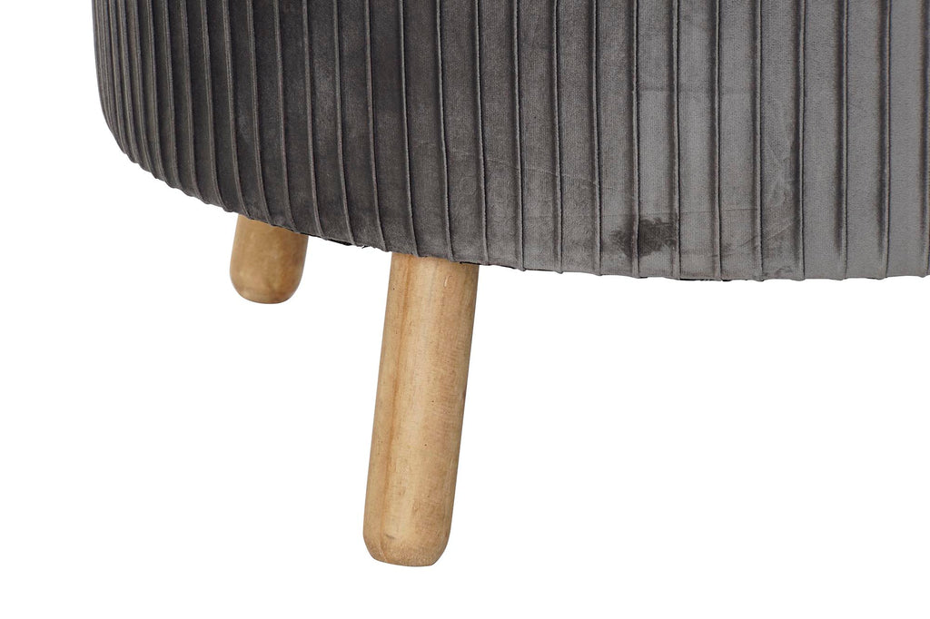 REPOSAPIES VELVET MADERA 80X80X38 TERCIOPELO - Imagen 4