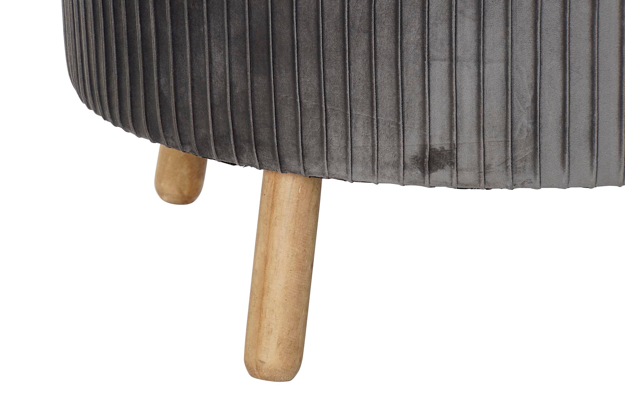 REPOSAPIES VELVET MADERA 80X80X38 TERCIOPELO - Imagen 4