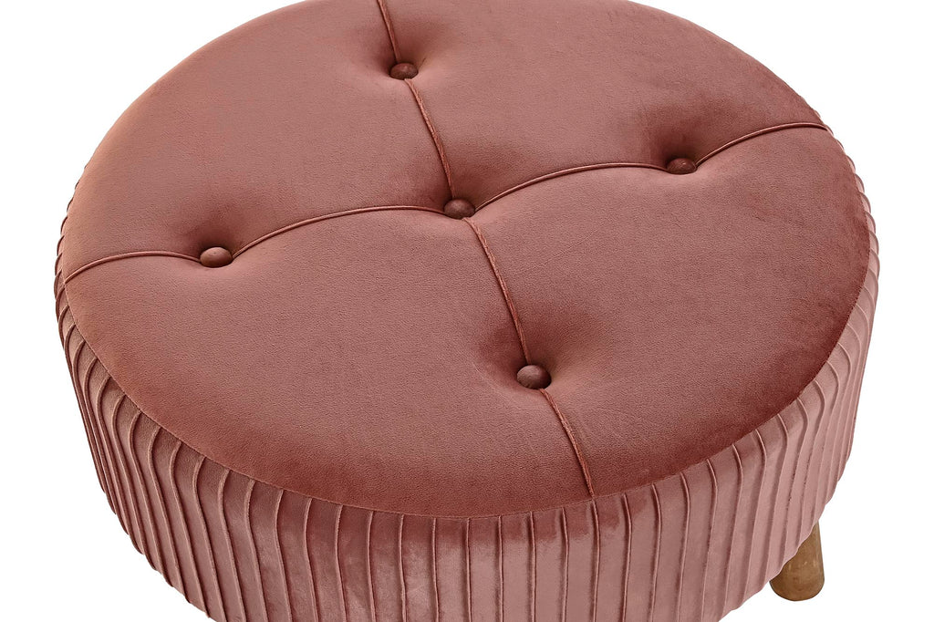 REPOSAPIES VELVET MADERA 61X61X38 TERCIOPELO - Imagen 2