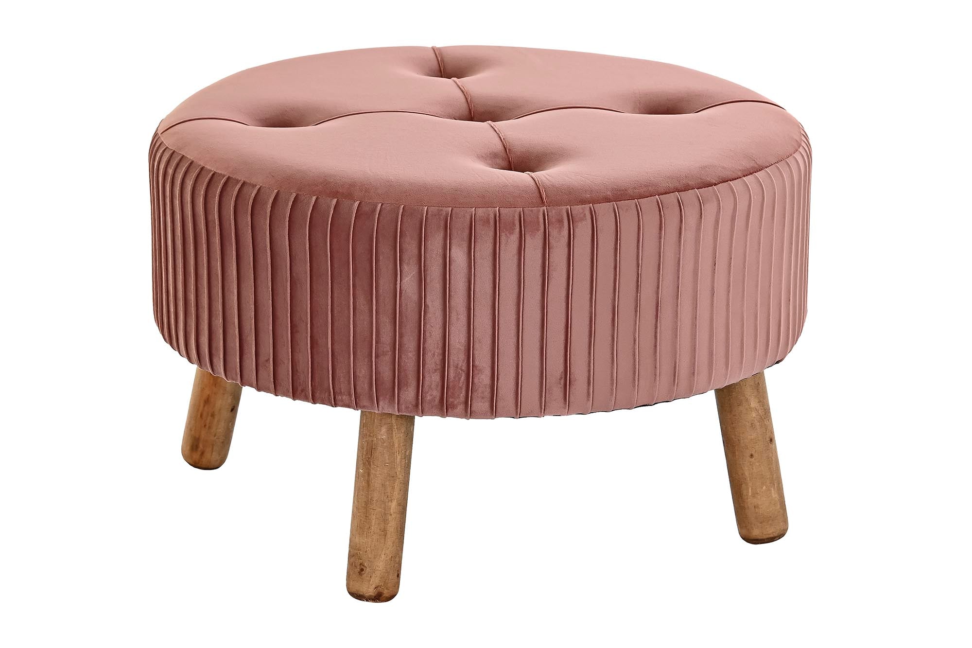 REPOSAPIES VELVET MADERA 61X61X38 TERCIOPELO - Imagen 1