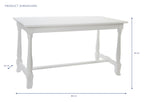 MESA COMEDOR MADERA 180X90X80 BLANCO - Imagen 5