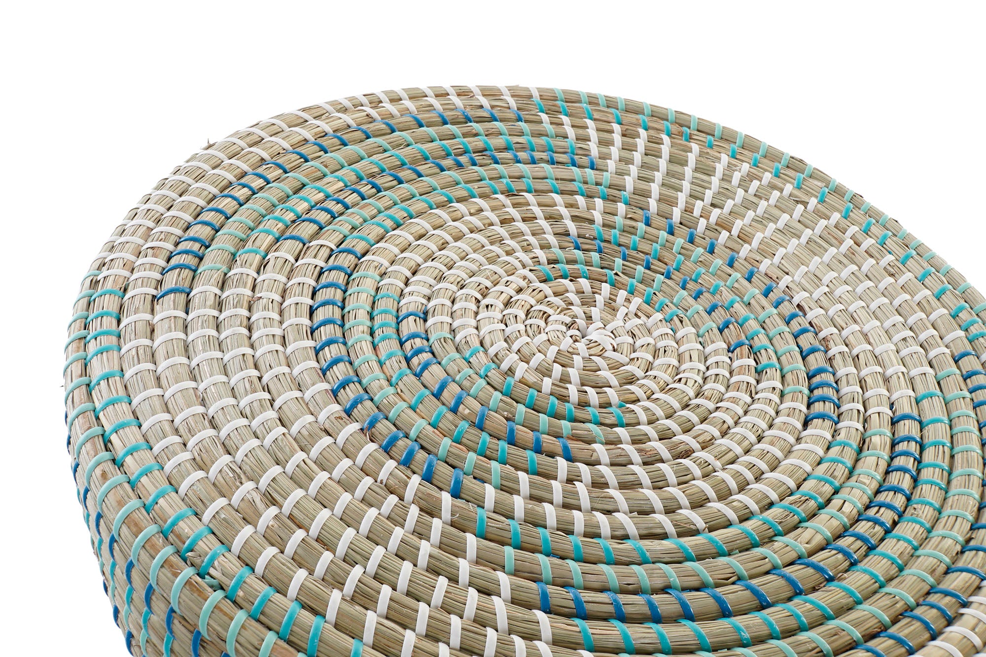 REPOSAPIES RATAN SEAGRASS 41X41X42 TURQUESA - Imagen 3