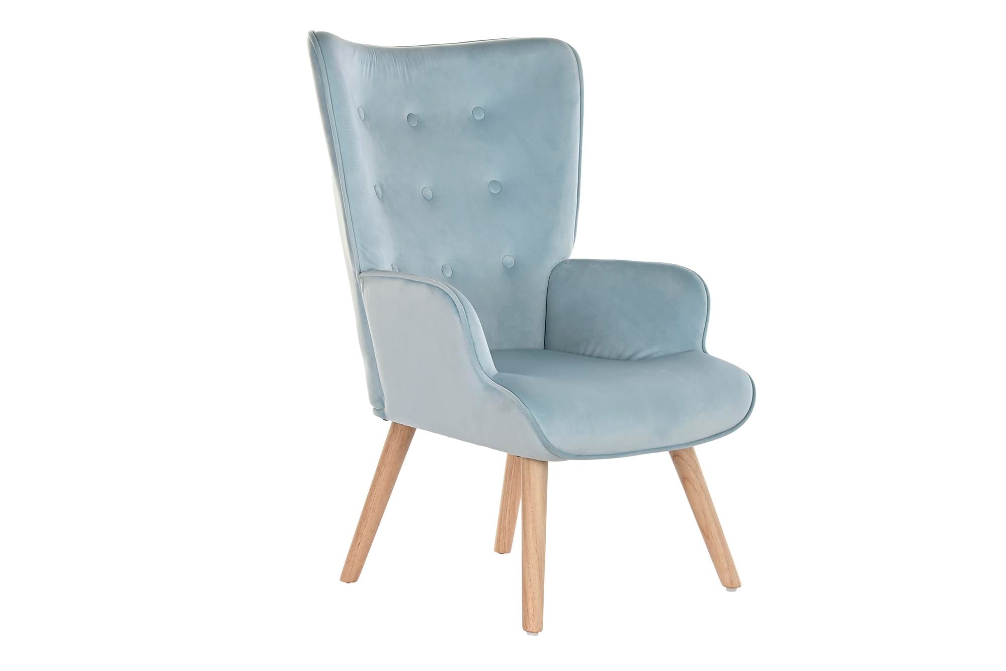 BUTACA POLIESTER MADERA 67X75X96 TERCIOPELO - Imagen 1