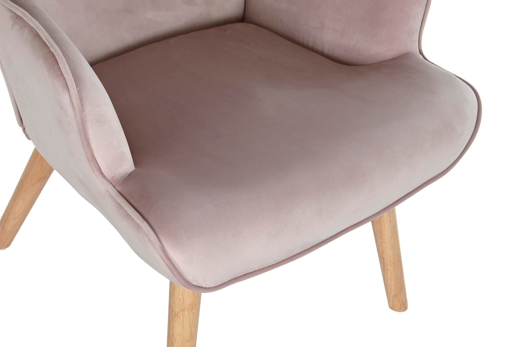 BUTACA POLIESTER MADERA 75X69X96 ROSA - Imagen 1