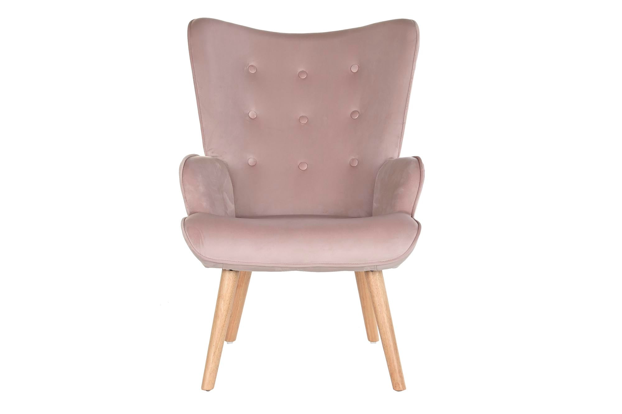 BUTACA POLIESTER MADERA 75X69X96 ROSA - Imagen 5