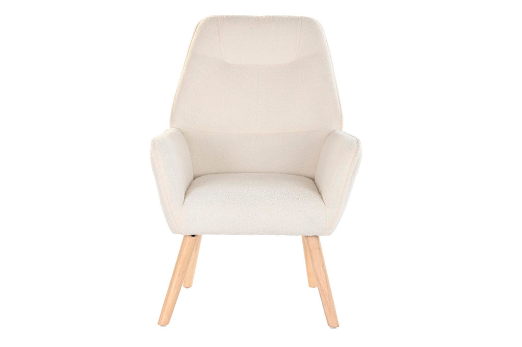 BUTACA POLIESTER MADERA 65X75X96 CREMA - Imagen 6