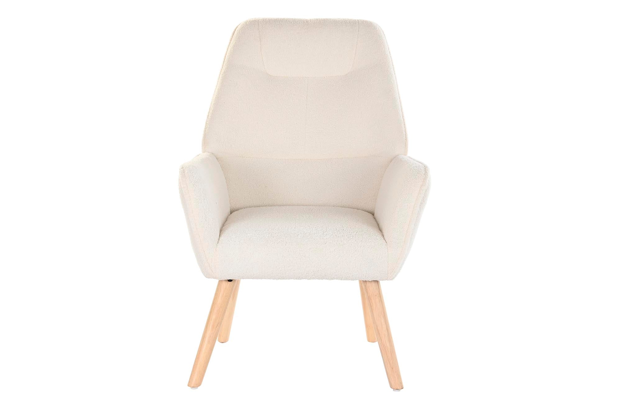 BUTACA POLIESTER MADERA 65X75X96 CREMA - Imagen 6