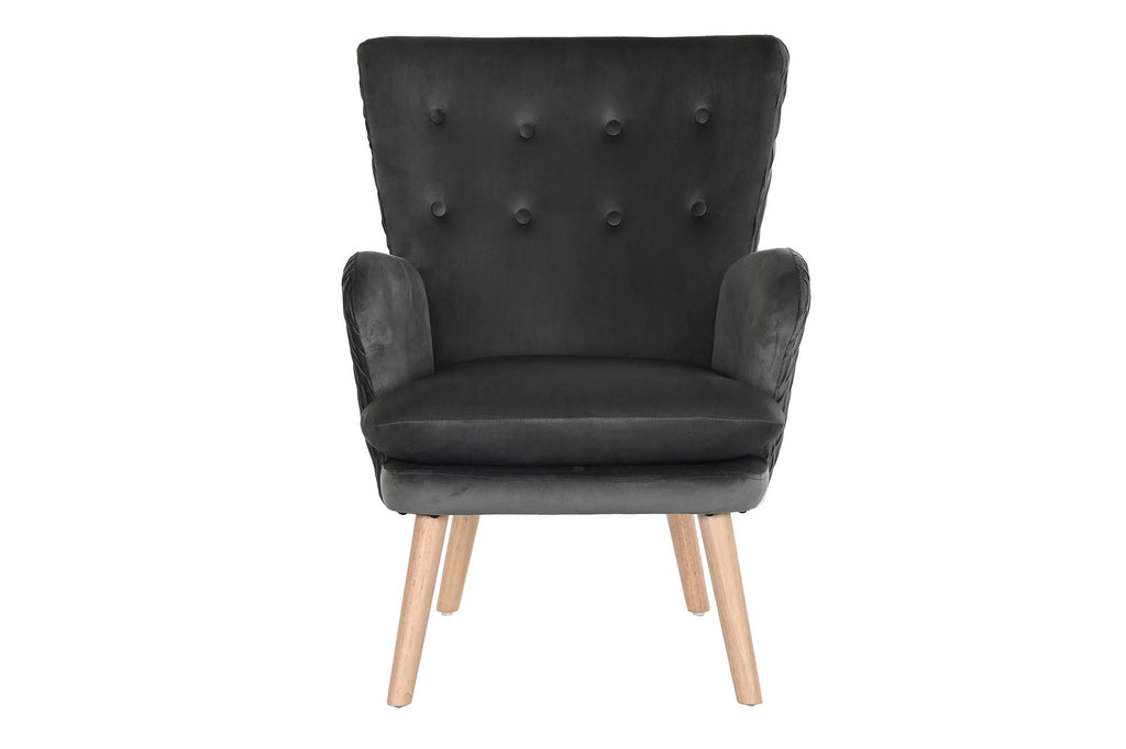 BUTACA POLIESTER MADERA 66X67X92 GRIS OSCURO - Imagen 5