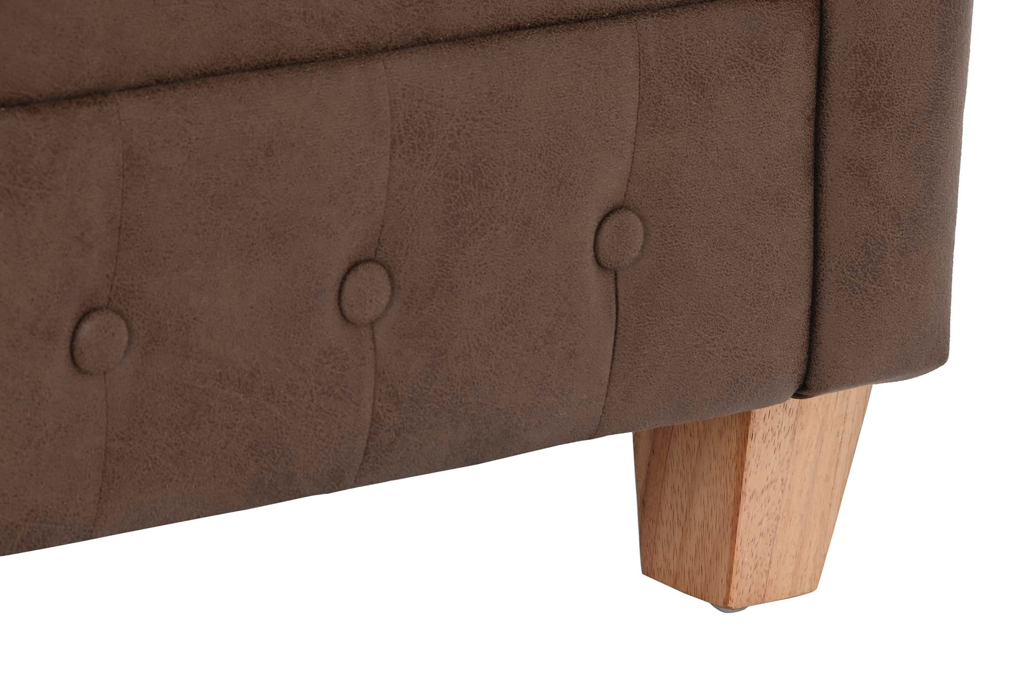 SILLON POLIESTER MADERA 80X80X70 MARRON - Imagen 4