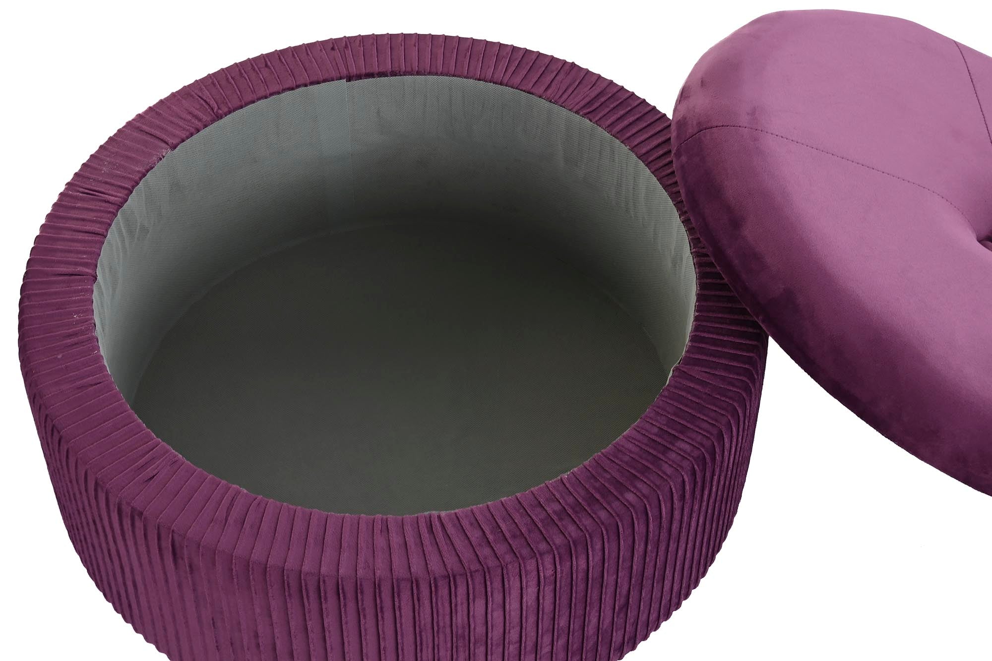 REPOSAPIES SET 2 POLIESTER MDF 70X70X28 TERCIOPELO - Imagen 4