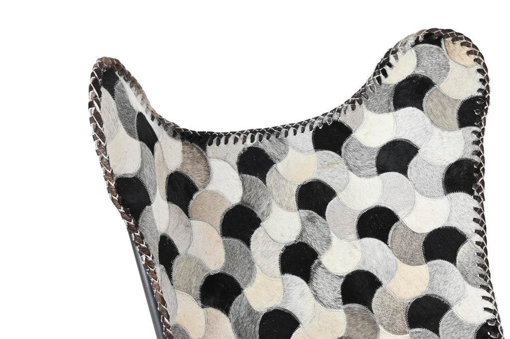 SILLON PIEL HIERRO 70X70X90 ROMBOS MARRON - Imagen 3