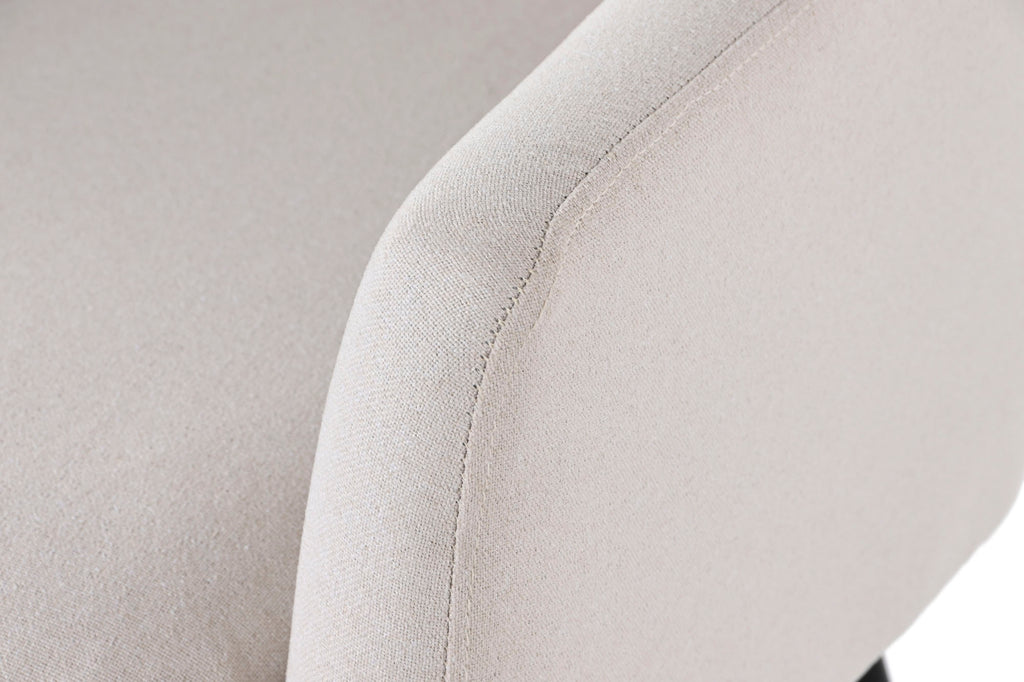 SILLON POLIESTER METAL 66X62X75 GREIGE - Imagen 3