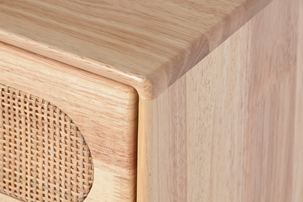 CAJONERA RUBBERWOOD RATAN 40X30X63 NATURAL - Imagen 3