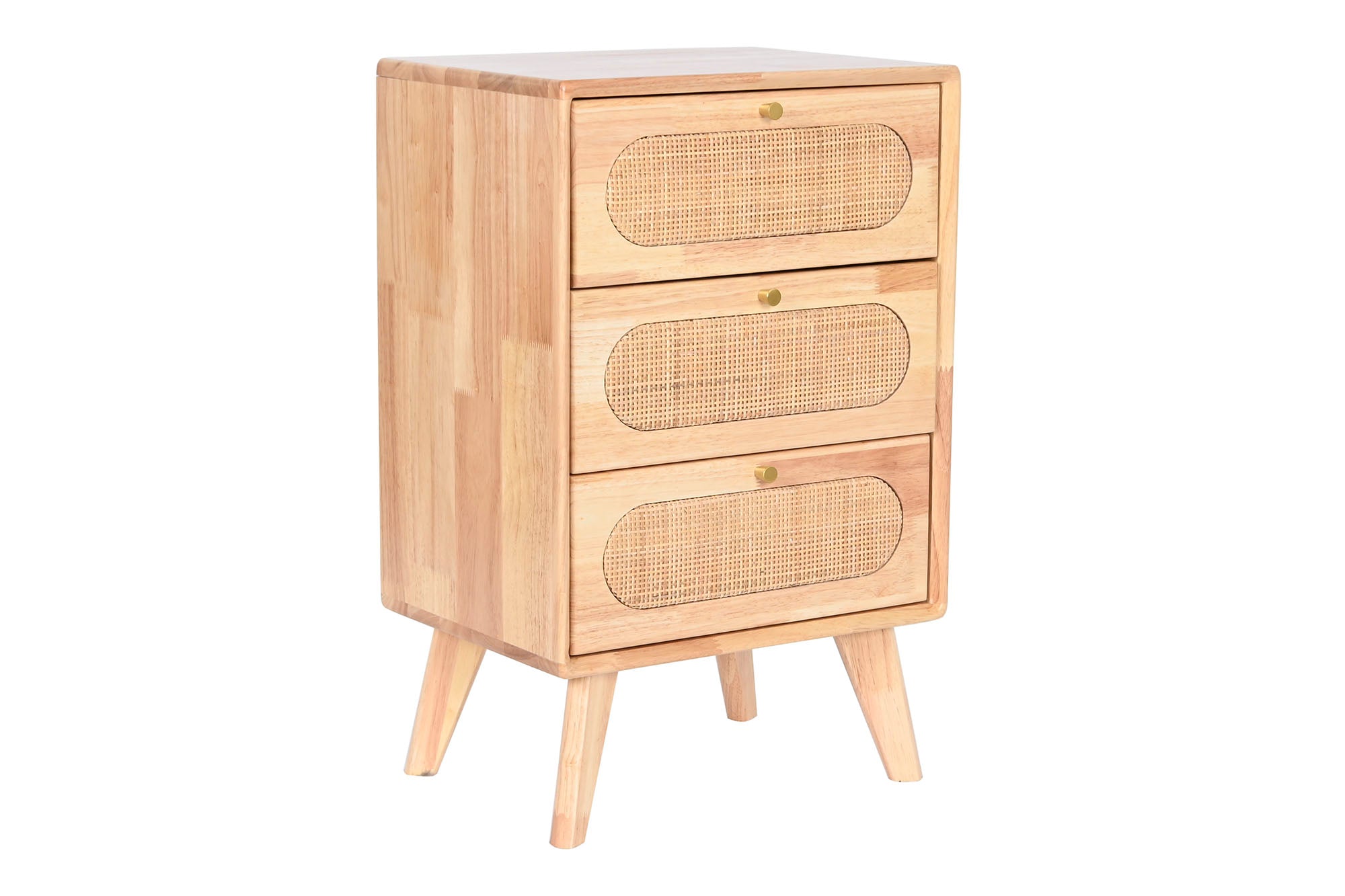 CAJONERA RUBBERWOOD RATAN 40X30X63 NATURAL - Imagen 1