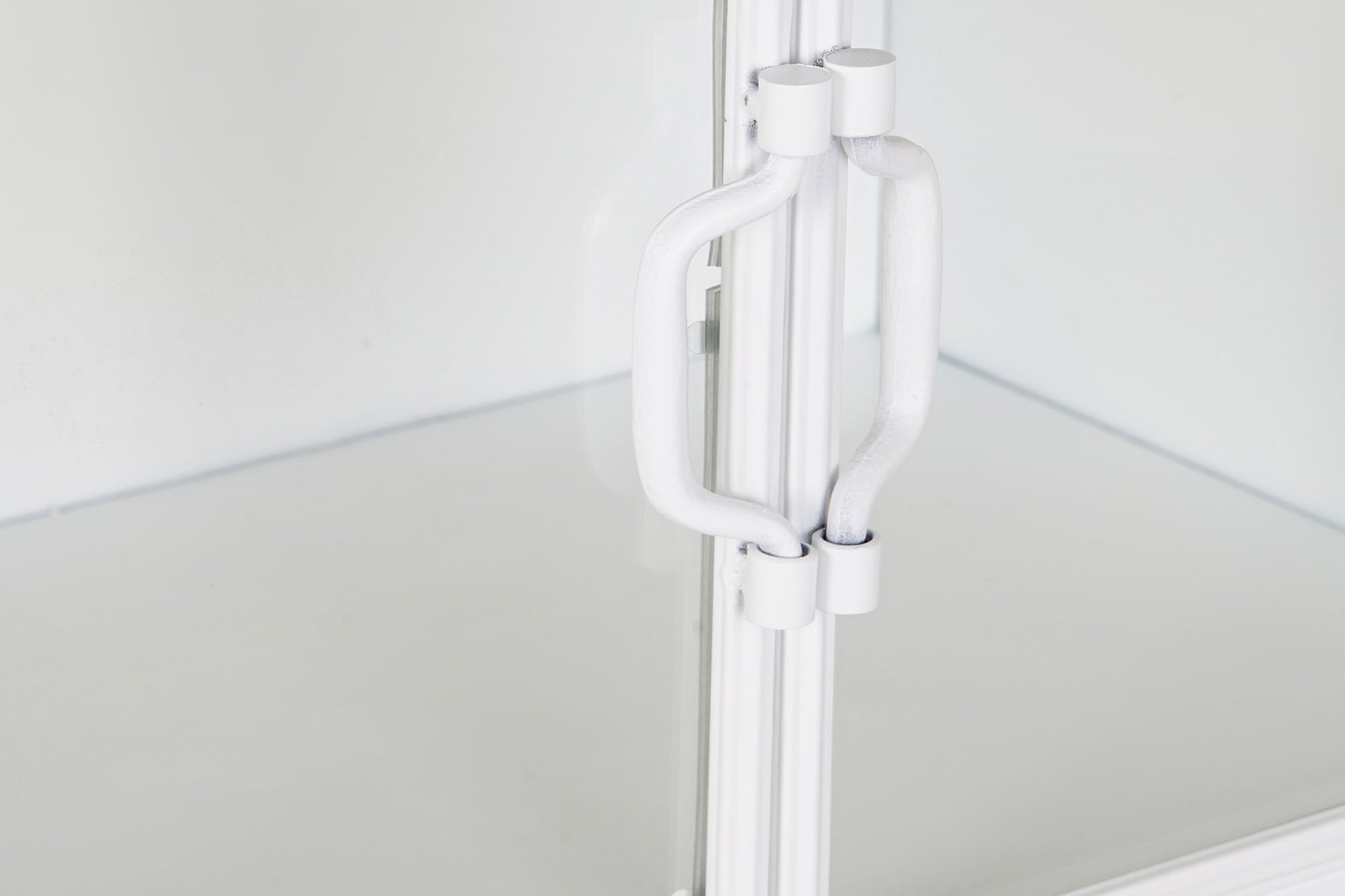 CONSOLA METAL CRISTAL 120X35X80 17,1 KG BLANCO - Imagen 5