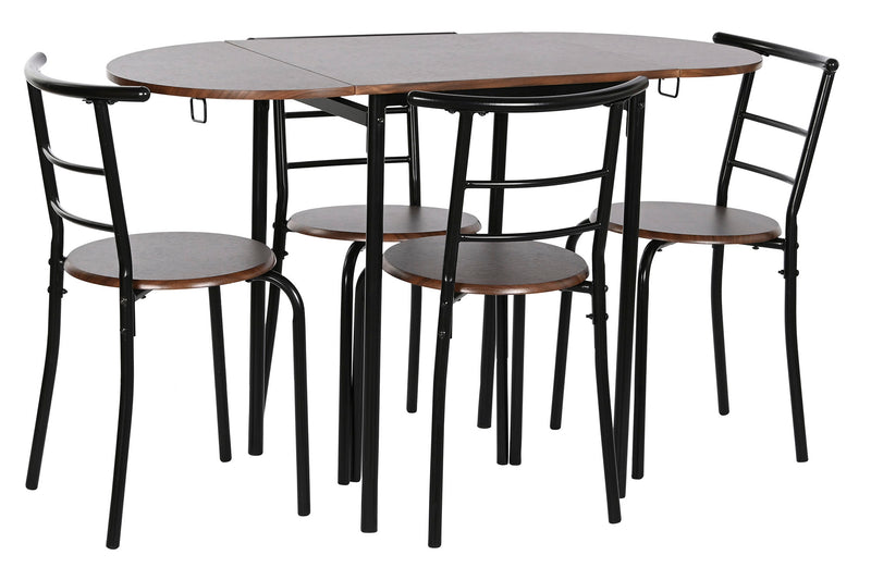MESA SET 5 MDF METAL 121X55X78 NEGRO - Imagen 1