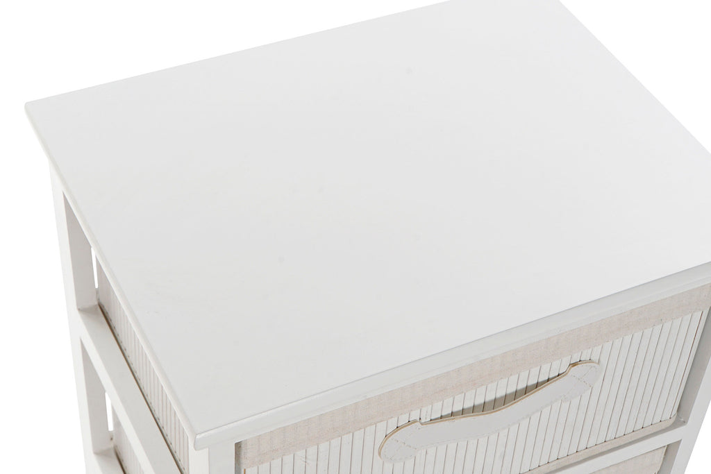 CAJONERA BAMBU PAULOWNIA 42X32X63 BLANCO - Imagen 2