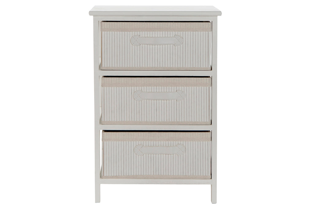 CAJONERA BAMBU PAULOWNIA 42X32X63 BLANCO - Imagen 4