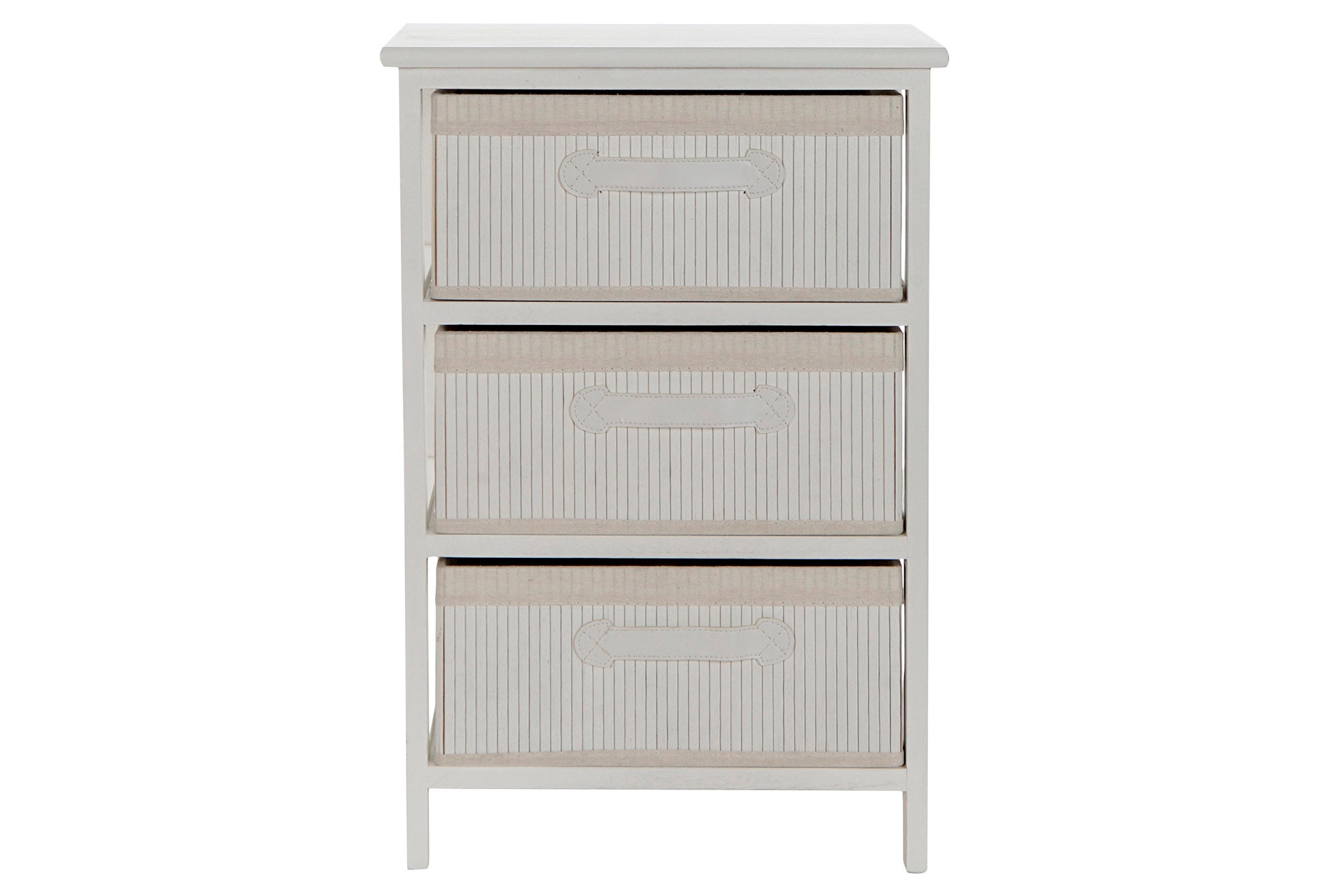 CAJONERA BAMBU PAULOWNIA 42X32X63 BLANCO - Imagen 4