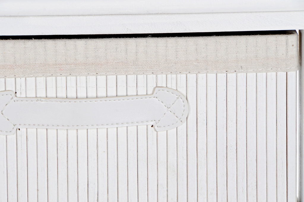 CAJONERA BAMBU PAULOWNIA 42X32X63 BLANCO - Imagen 5